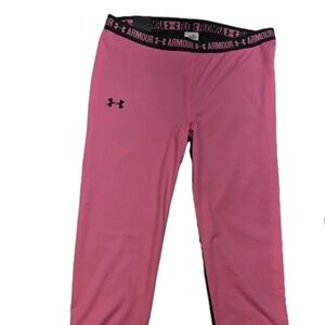 Under Armour Girls Pink/Gray Youth XL Athletic Capris